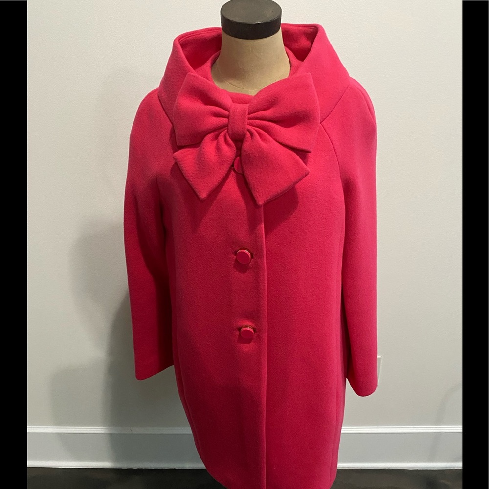 Kate Spade wool coat with a bow.